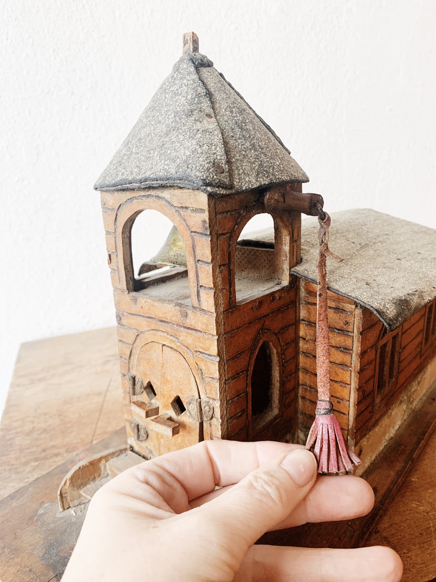 Antique Hand Made Church with Bell