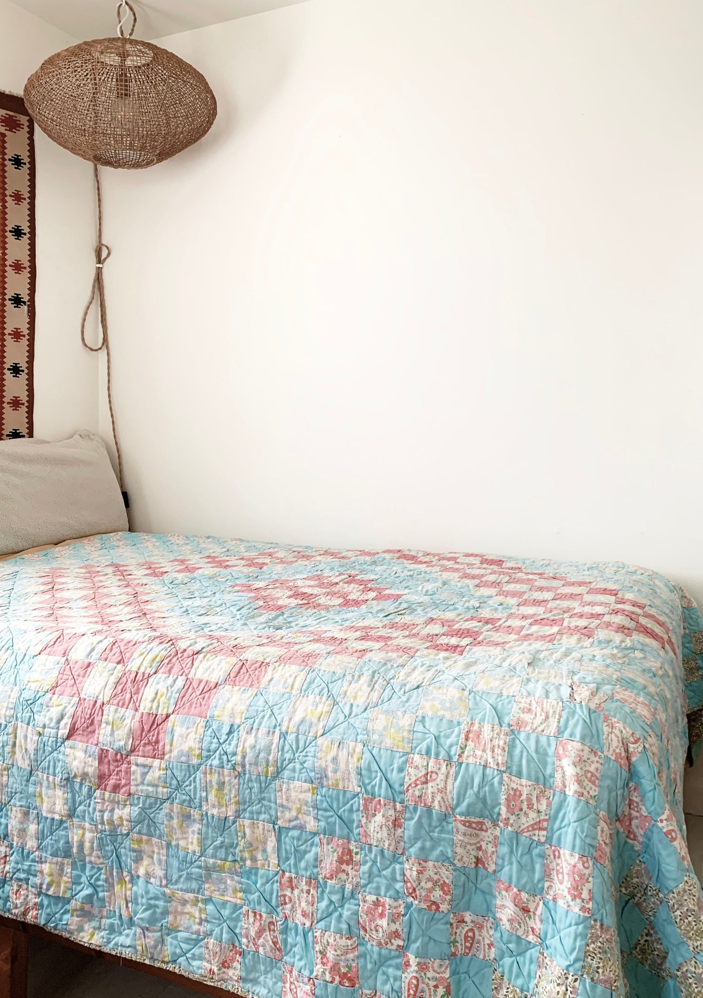 Vintage Handmade Cotton Quilt