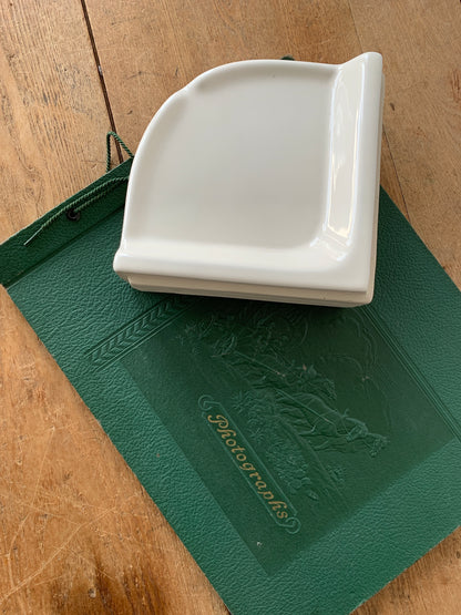 White Ceramic Book End