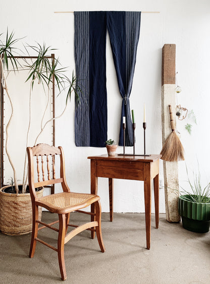 Antique Wood with Caned Seat Chair