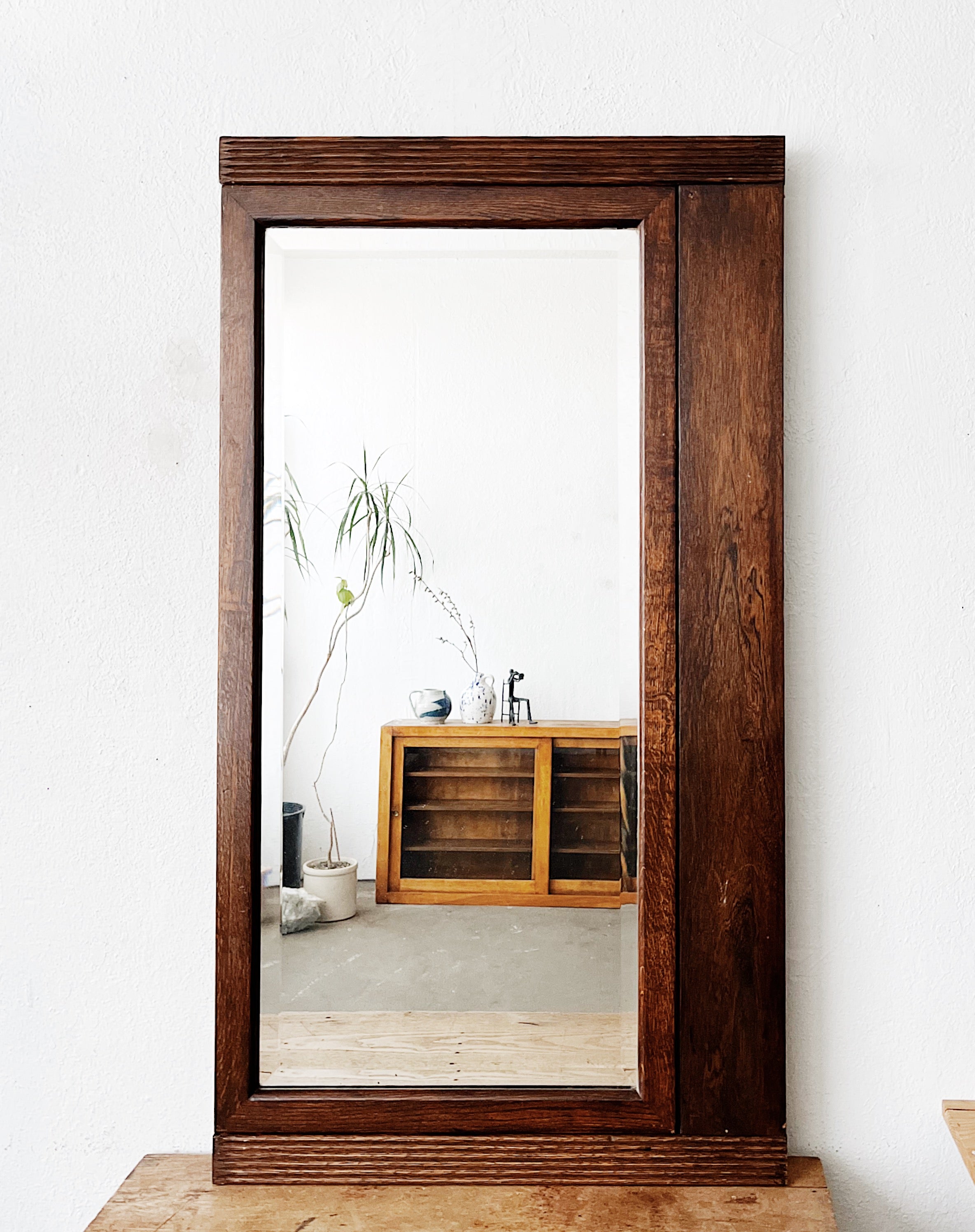 Antique Beveled Dresser Mirror - Thumbnail 2