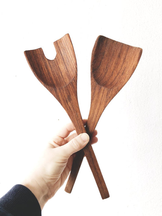 Mid Century Japanese Teak Servers
