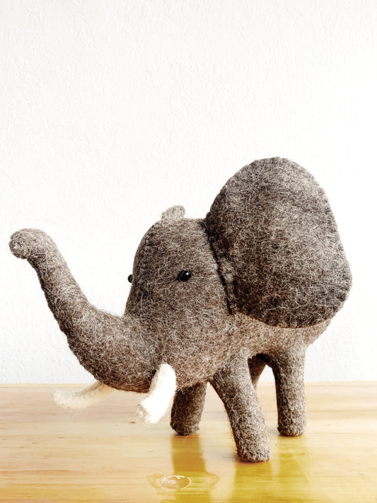 Felted Wool Elephant Coin Bank