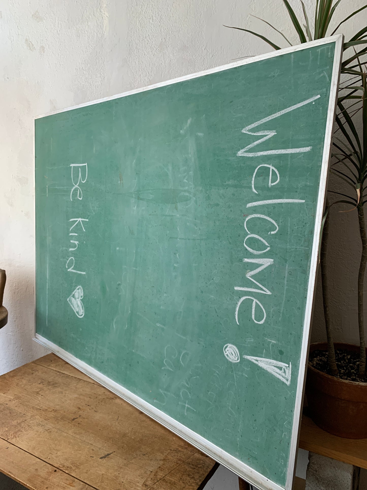 Large Vintage Industrial Chalkboard