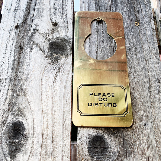 Brass Do Disturb / Do Not Disturb Sign