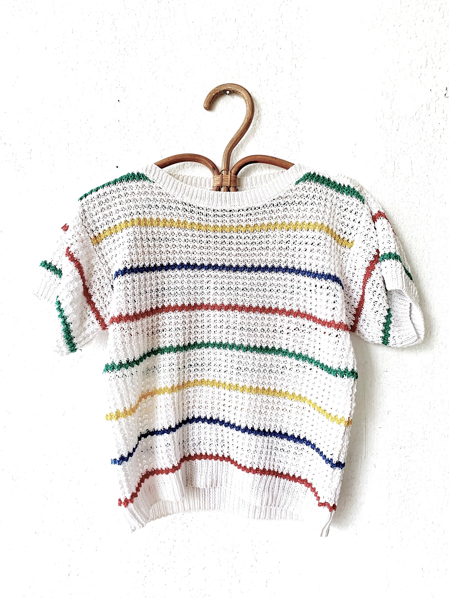 Vintage Cotton Rainbow Knit Sweater