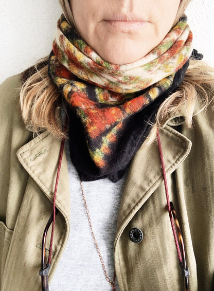 Vintage Wool Square Scarf
