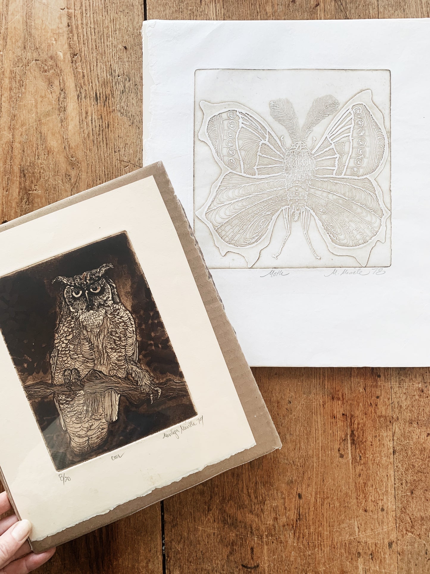 Original Signed Vintage Etching Marilyn Maricle