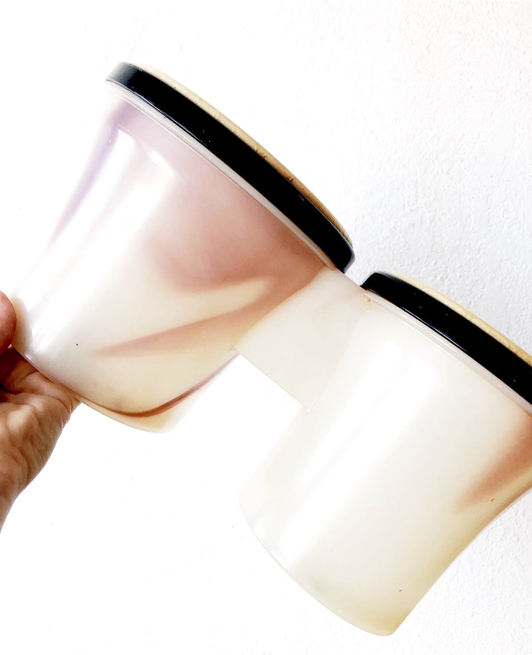 Vintage Lucite Bongo Drums