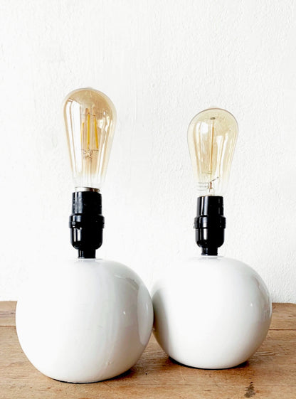 White Ceramic Orb Lamp
