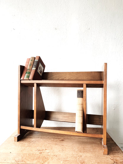 Mid Century Solid Wood Book Rack