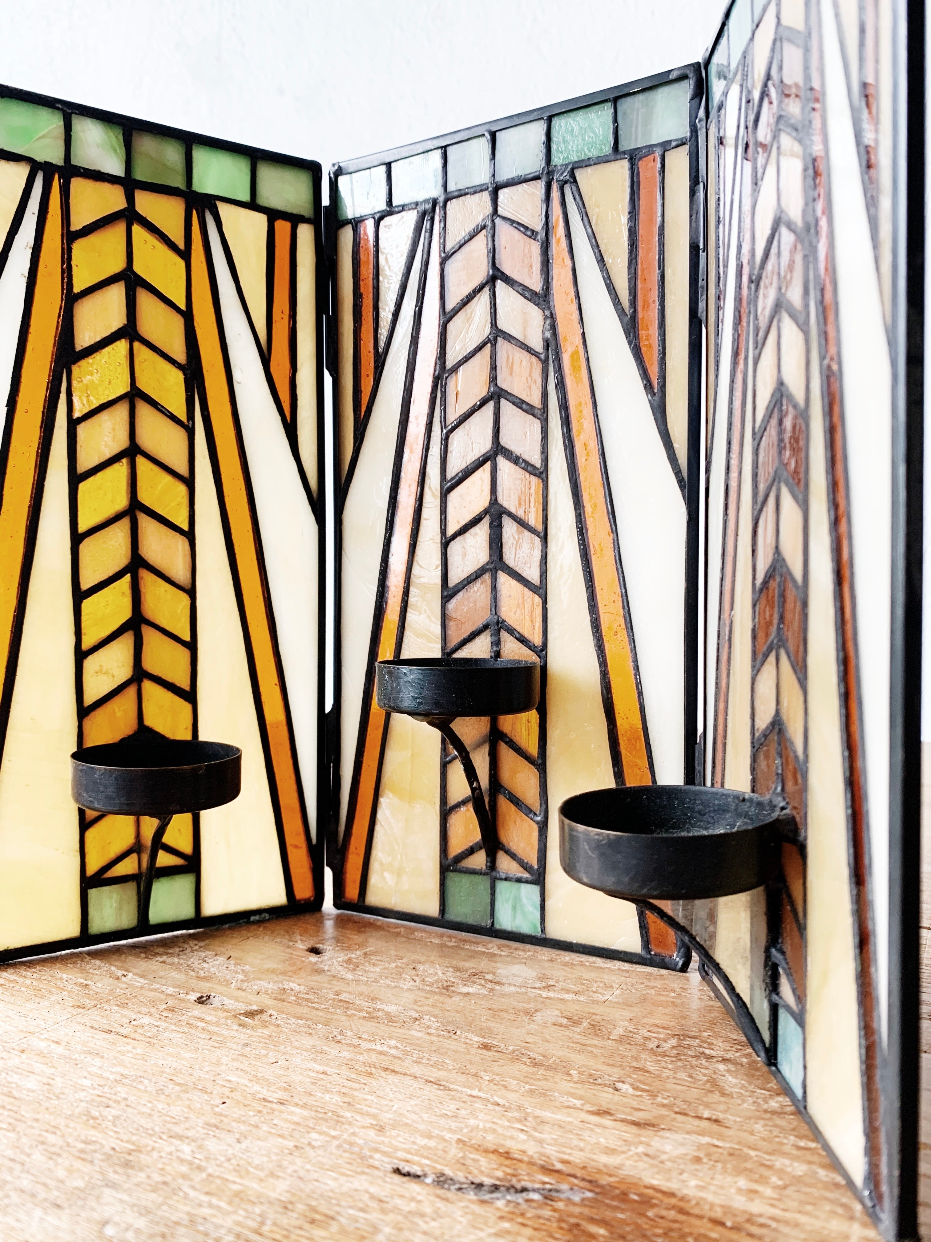 Vintage Leaded Stained Glass