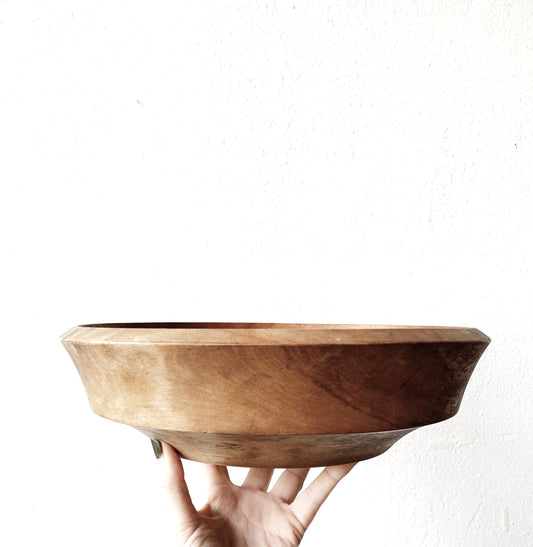 Vintage Carved Wood Bowl
