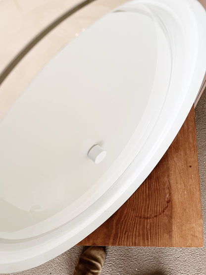 Vintage Louvered Lightolier Dome Pendant Lamp