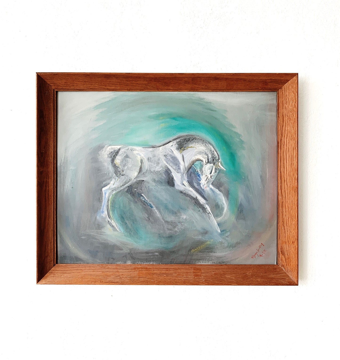 Mid Century Original Signed Oil Painting