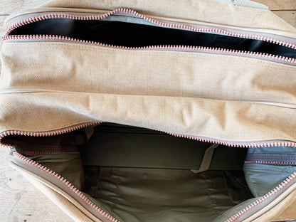 Large Vintage Canvas Travel Bag
