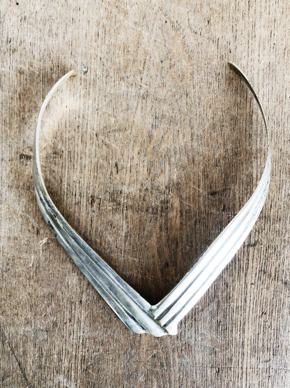 Vintage Aged Silver Choker