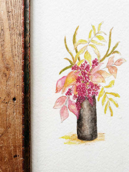 Original Framed Watercolor Painting