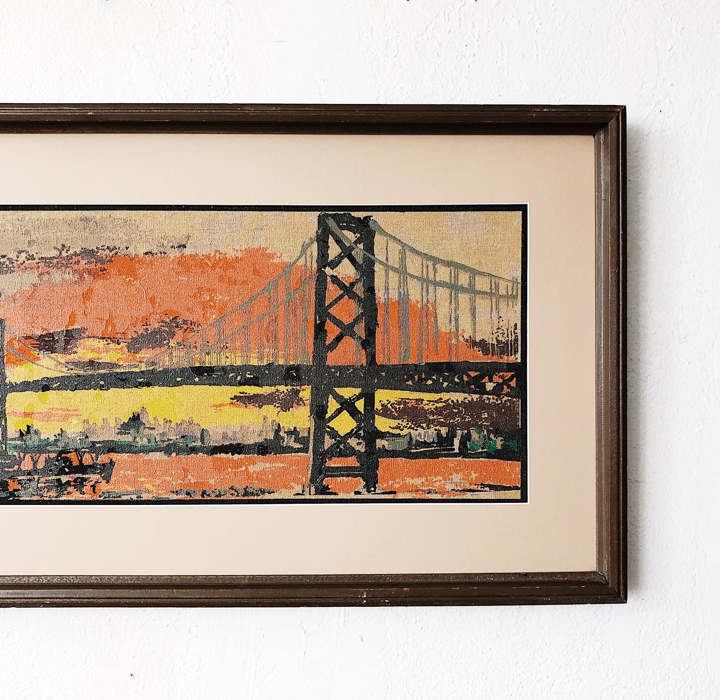 Vintage Bay Bridge Serigraph