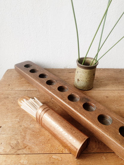 Extra Long Handmade Wood Votive Holder