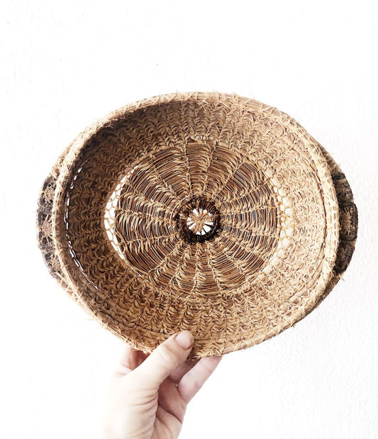 Antique Pine Needle Basket