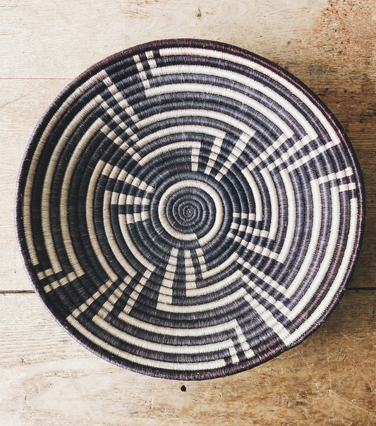 Vintage Coiled African Burundi Basket