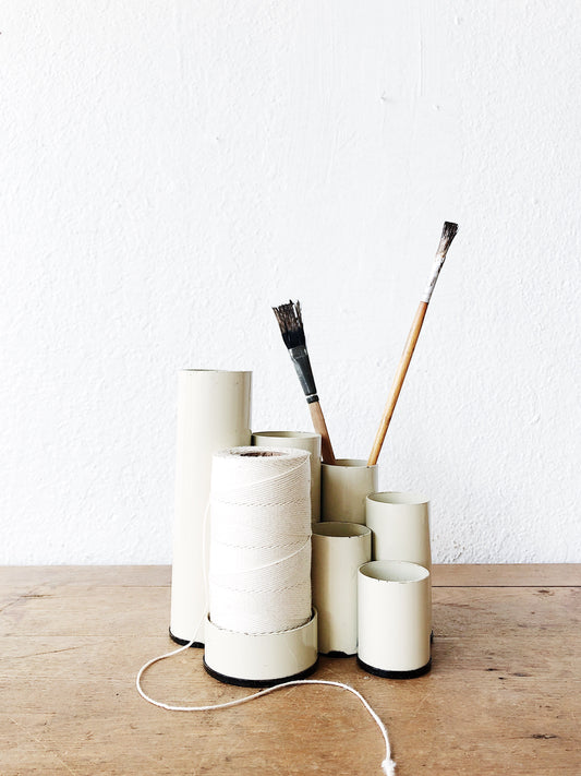 Vintage Enamel Desk Organizer