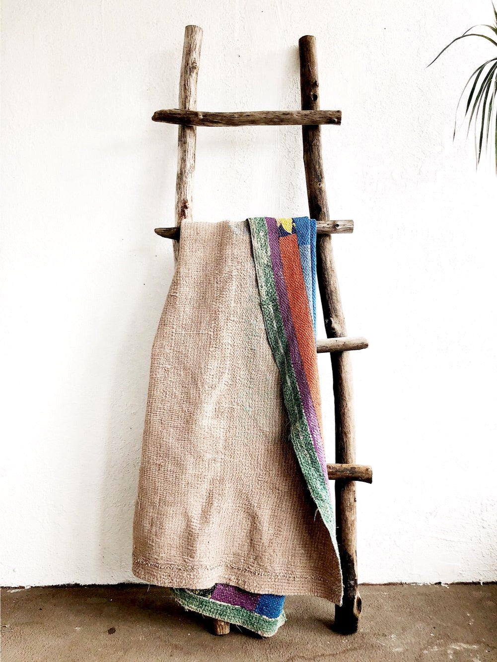 Vintage Reversible Cotton Kantha Quilt