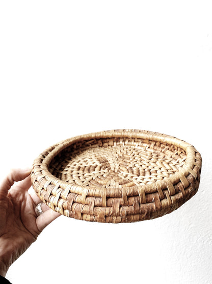 Vintage Shallow Coil Basket