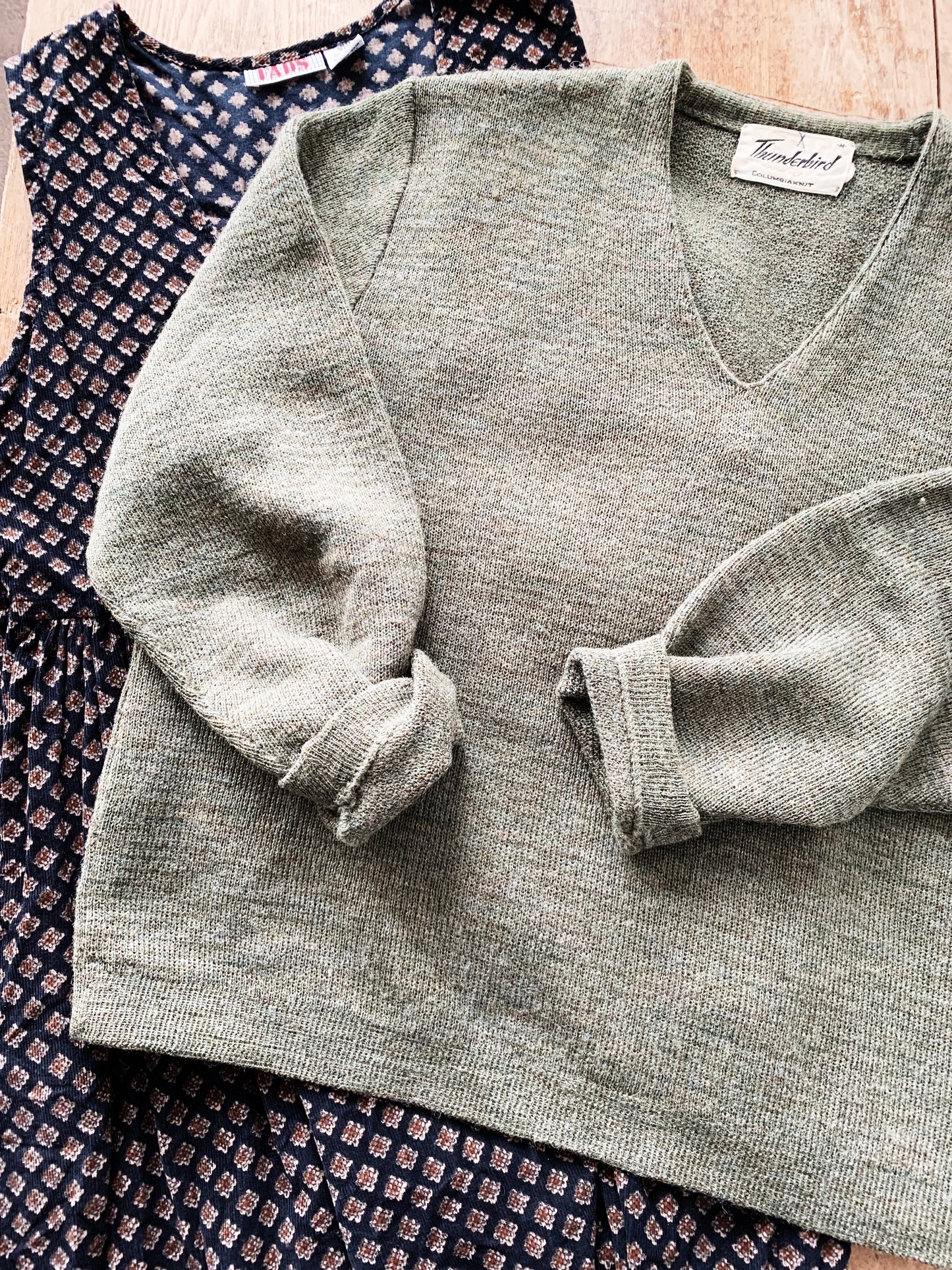 Vintage Columbia Knit Thunderbird Sweater