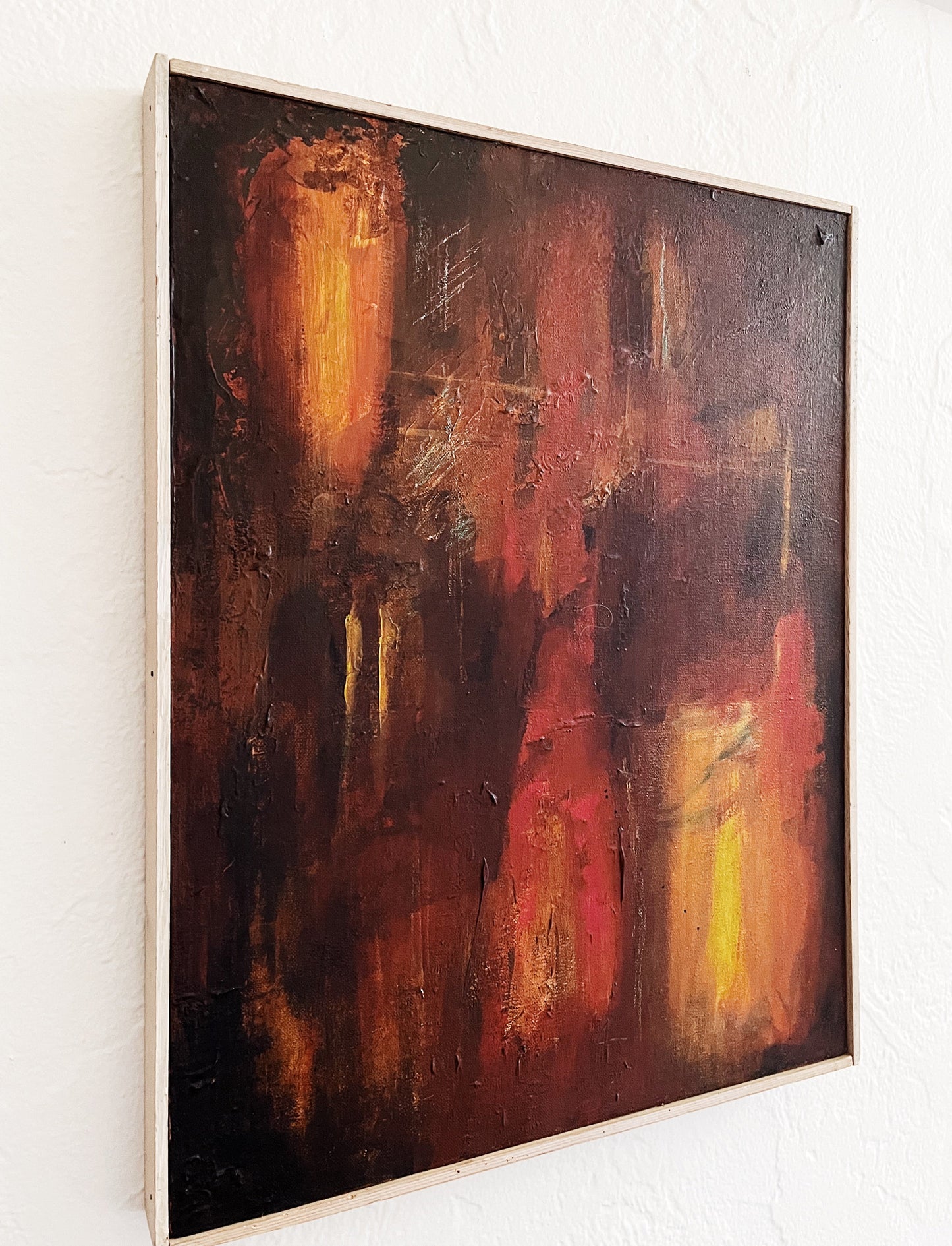 Vintage Original Abstract Oil Painting