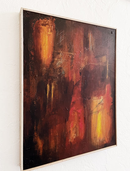 Vintage Original Abstract Oil Painting