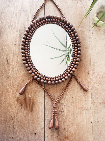 Vintage Beaded Mirror