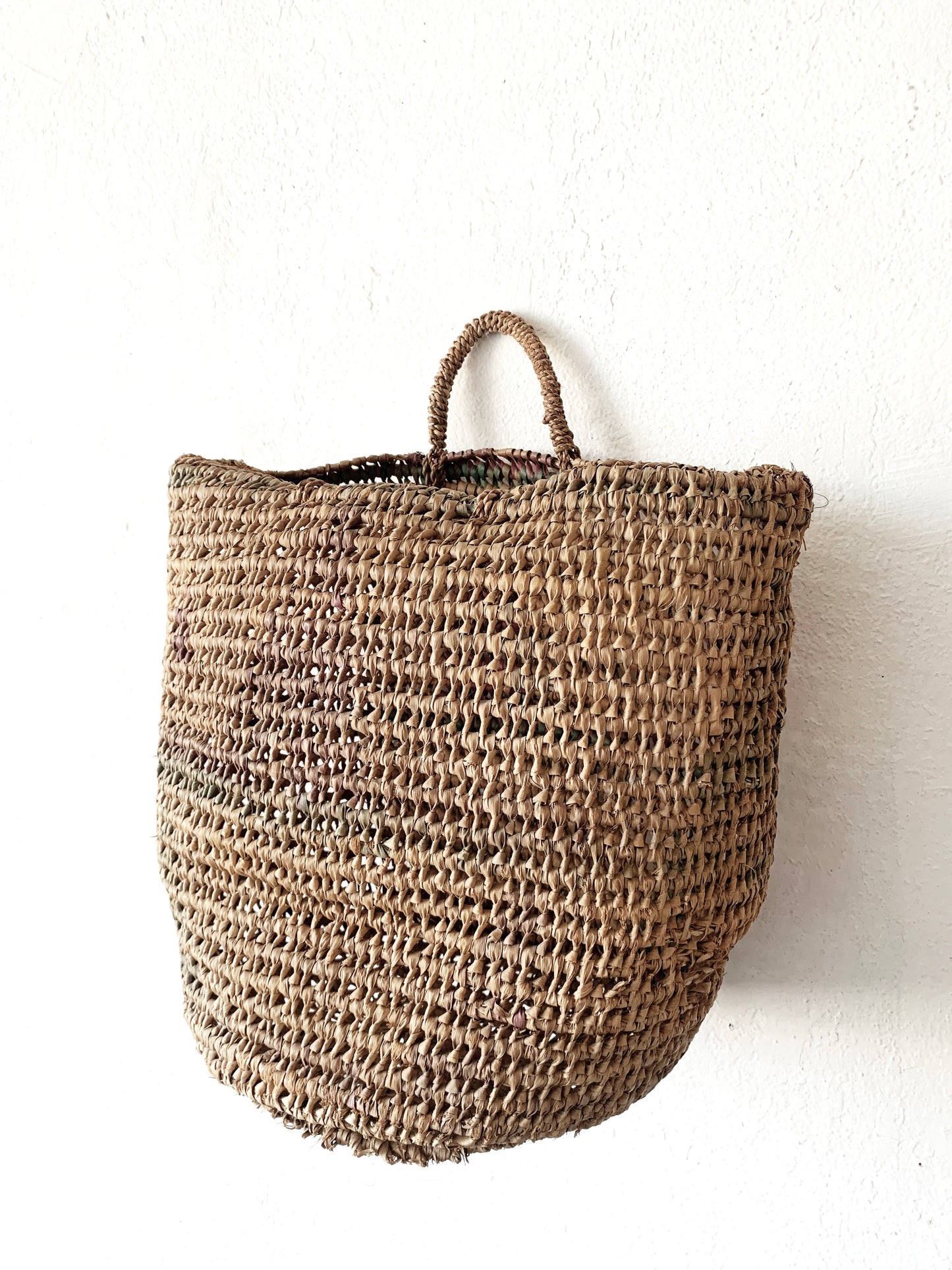 Large Vintage Straw Tote