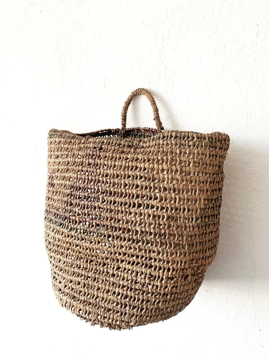 Large Vintage Straw Tote