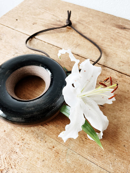 Circular Ceramic Wall Vase