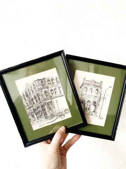 1970 M.H. Lovett Portland Architecture Sketches