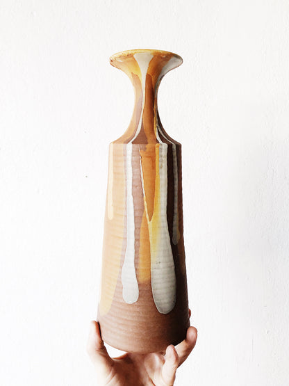 Vintage Mid Century Drip Pottery Vase
