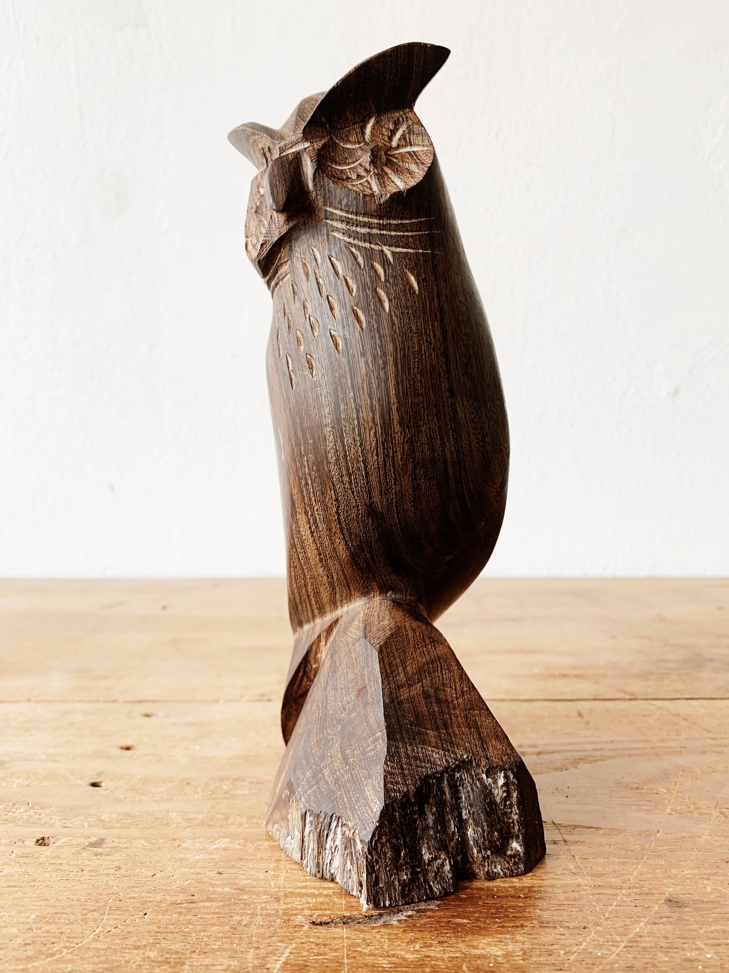 Vintage Carved Wood Owl
