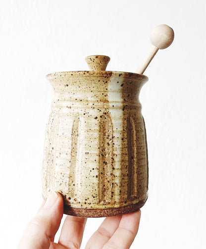 Vintage Stoneware Honey Pot