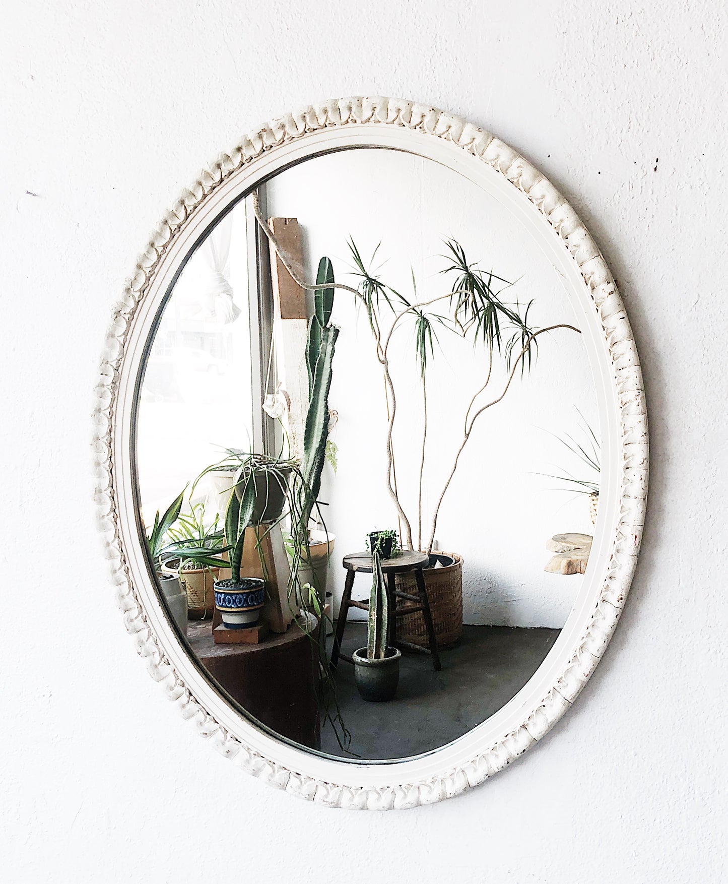 Vintage Gesso Framed Mirror