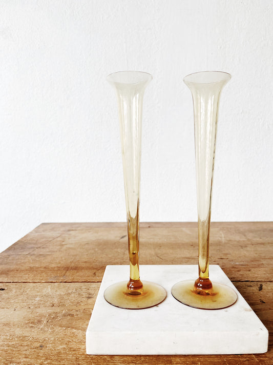 Vintage Blown Glass Flutes