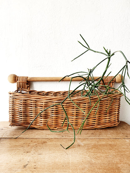 Vintage Basket with Wood Dowel