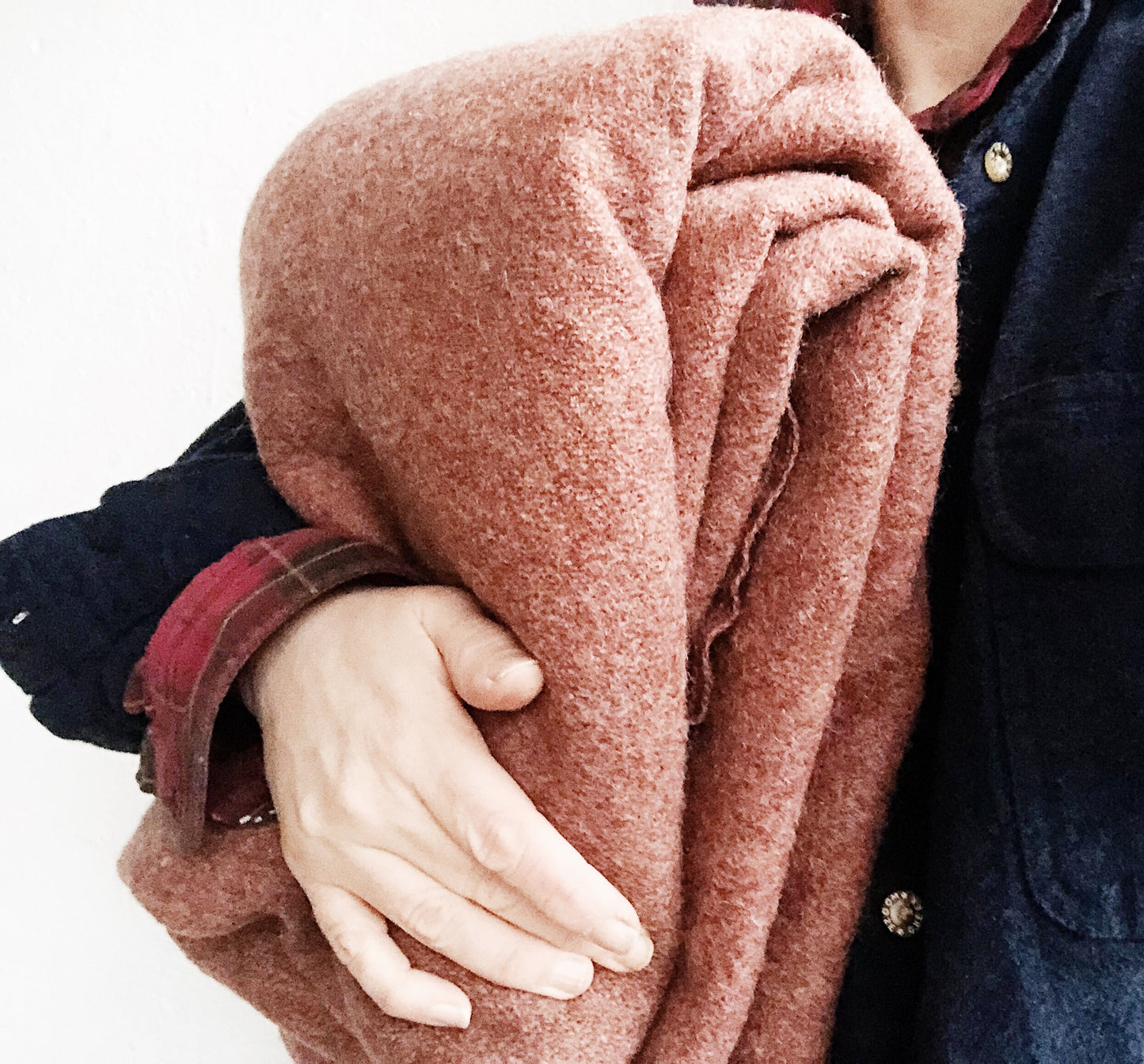 Vintage Terra Cotta Wool Blanket