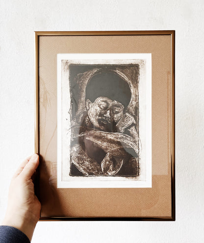 Vintage Giorgianna Spencer Collograph