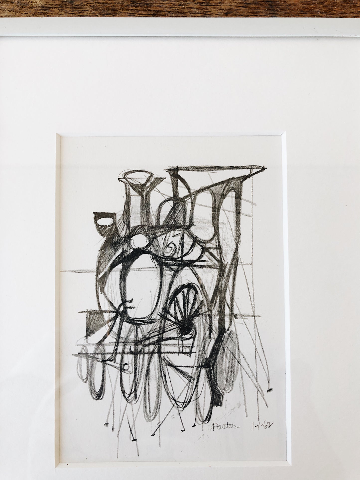 Vintage Mid Century Framed Lithograph