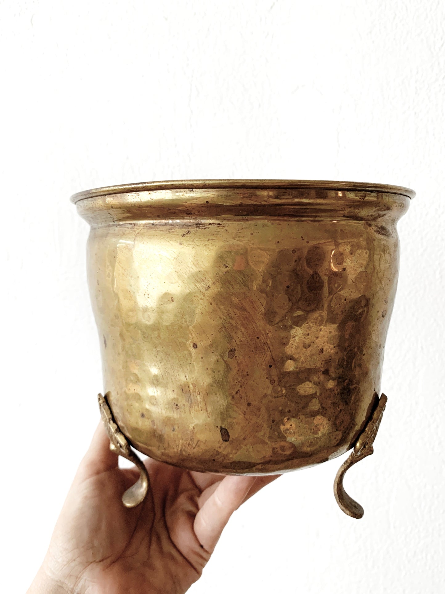 Vintage Brass Cache Pot