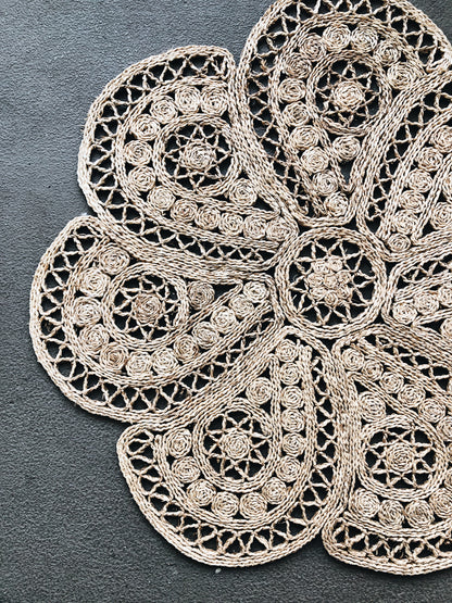Vintage Round Straw Rugs