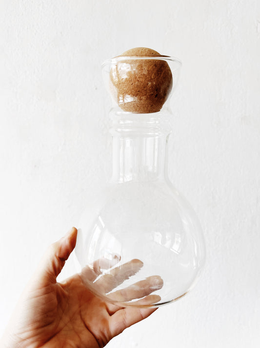 Vintage Blown Glass Decanter With Stopper