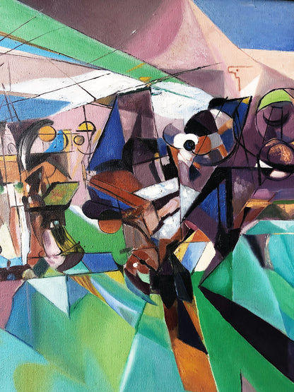 Vintage Modernist Landscape Painting